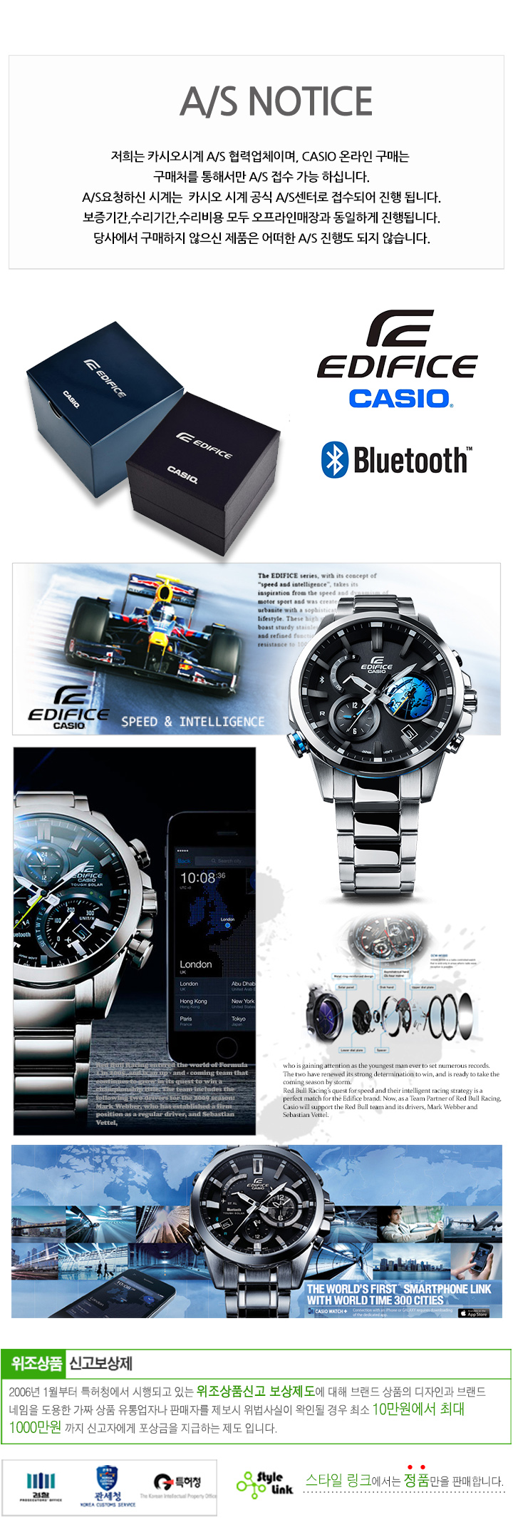 Genuine Casio Edifice EQB-501XDB-1ADR Bluetooth Mo